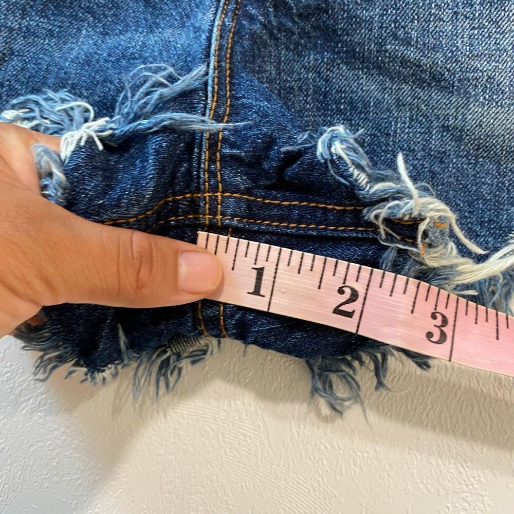 Free People We The Free Fields of Sun Butterfly Denim Shorts Size 29 Boho - Picture 6 of 10